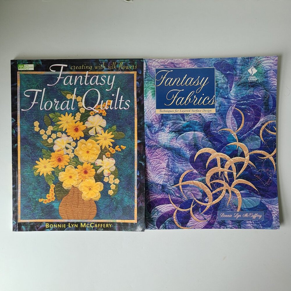 5/$15 2 Books Fantasy Fabrics Floral Quilts McCaffery Quilting Crafts Techniques